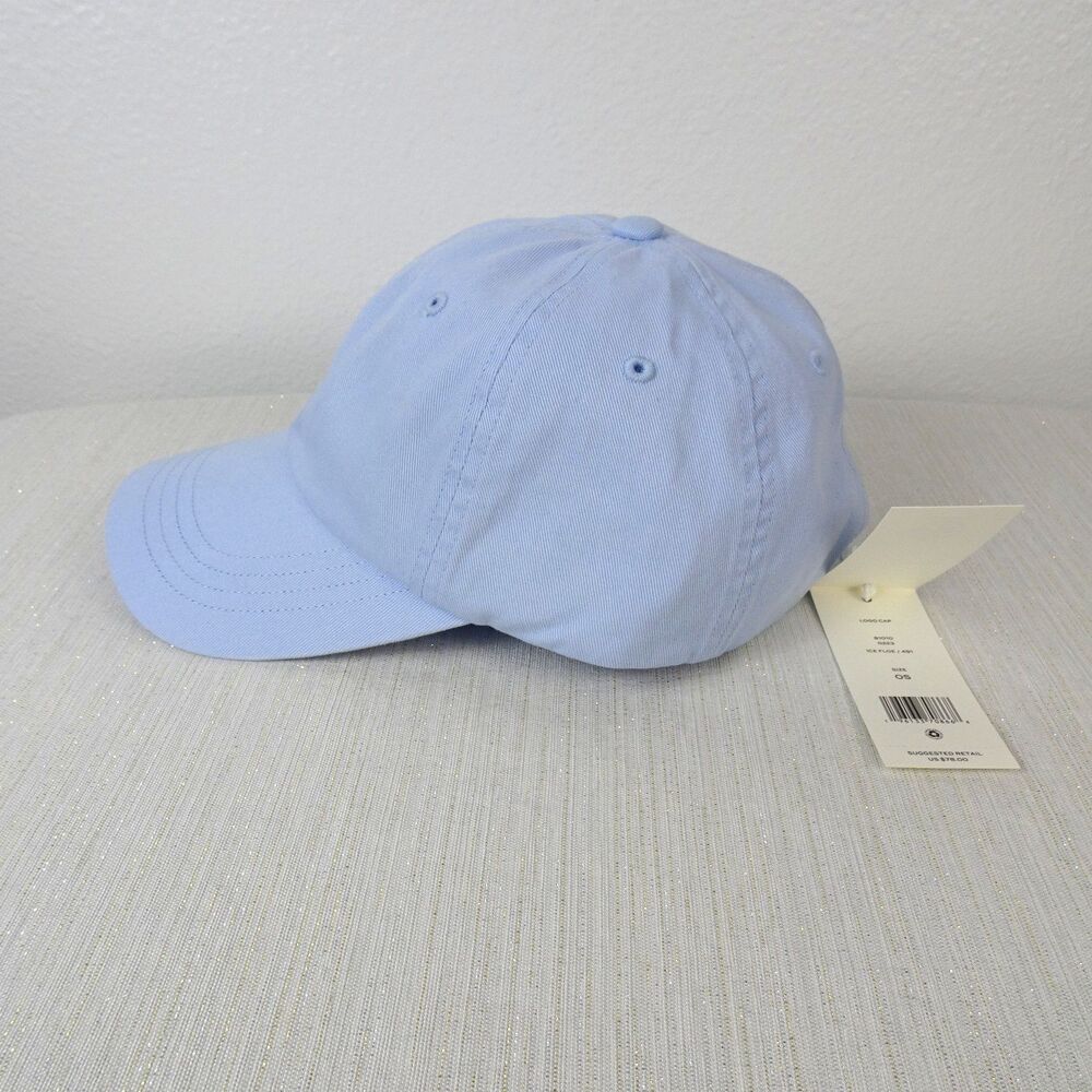 TORY BURCH Logo Baseball Cap Hat Blue Ice Floe Adjustable Cotton NWT $78 - Picture 3 of 13